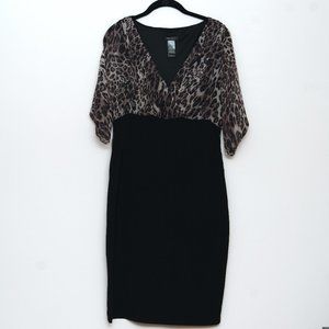 Bisou Bisou Leopard Print Dress Size 12